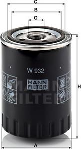 Mann-Filter W 932 - Oil Filter autospares.lv