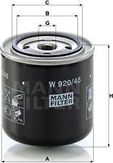 Mann-Filter W 920/46 - Oil Filter autospares.lv