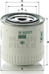 Mann-Filter W 920/21 - Oil Filter autospares.lv