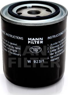 Mann-Filter W 923/1 - Oil Filter autospares.lv