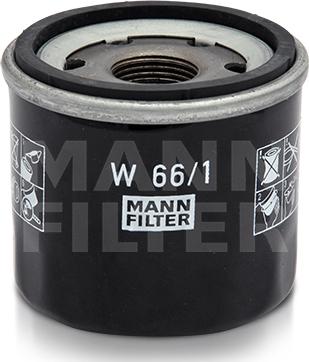 Mann-Filter W 66/1 - Oil Filter autospares.lv