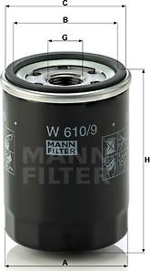 Mann-Filter W 610/9 - Oil Filter autospares.lv