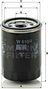 Mann-Filter W 610/4 - Oil Filter autospares.lv