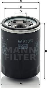 Mann-Filter W 610/2 - Oil Filter autospares.lv