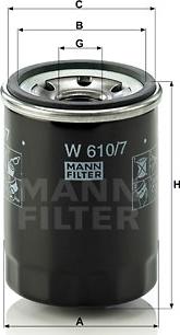 Mann-Filter W 610/7 - Oil Filter autospares.lv
