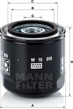 Mann-Filter W 10 050 - Oil Filter autospares.lv
