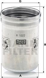 Mann-Filter W 1022 - Oil Filter autospares.lv