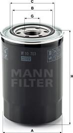 Mann-Filter W 10 703 - Oil Filter autospares.lv