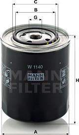 Mann-Filter W 1140 - Oil Filter autospares.lv