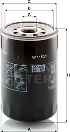 Mann-Filter W 1150/2 - Oil Filter autospares.lv