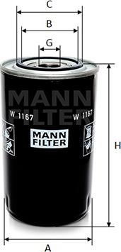 Mann-Filter W 1167 - Oil Filter autospares.lv