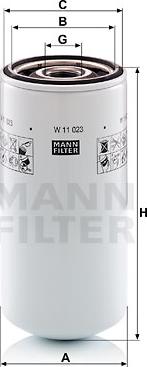 Mann-Filter W 11 023 - Oil Filter autospares.lv