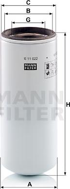 Mann-Filter W 11 022 - Oil Filter autospares.lv