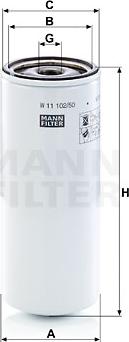 Mann-Filter W 11 102/50 - Oil Filter autospares.lv