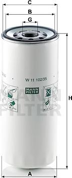 Mann-Filter W 11 102/35 - Oil Filter autospares.lv