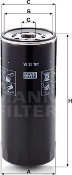 Mann-Filter W 11 102 - Oil Filter autospares.lv