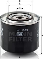 Mann-Filter W 1126 - Oil Filter autospares.lv