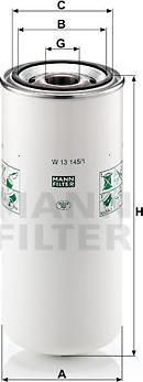 Mann-Filter W 13 145/1 - Oil Filter autospares.lv