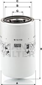 Mann-Filter W 13 110 - Oil Filter autospares.lv