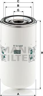 Mann-Filter W 13 120/2 - Oil Filter autospares.lv