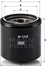 Mann-Filter W 1228 - Oil Filter autospares.lv