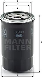 Mann-Filter W 8011 - Oil Filter autospares.lv