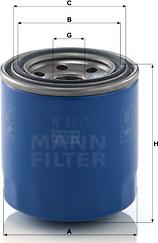 Mann-Filter W 8017 - Oil Filter autospares.lv