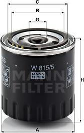 Mann-Filter W 815/5 - Oil Filter autospares.lv