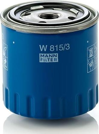 Mann-Filter W 815 - Oil Filter autospares.lv