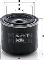 Mann-Filter W 811/81 - Oil Filter autospares.lv