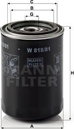 Mann-Filter W 818/81 - Oil Filter autospares.lv