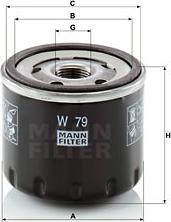 Mann-Filter W 79 - Oil Filter autospares.lv