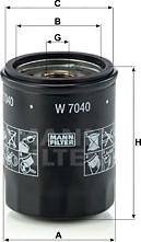 Mann-Filter W 7040 - Oil Filter autospares.lv