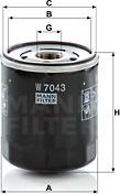 Mann-Filter W 7043 - Oil Filter autospares.lv