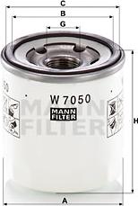 Mann-Filter W 7050 - Oil Filter autospares.lv