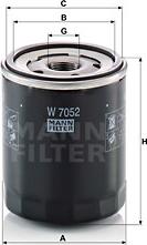 Mann-Filter W 7052 - Oil Filter autospares.lv