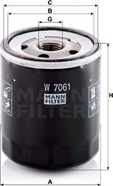 Mann-Filter W 7061 - Oil Filter autospares.lv