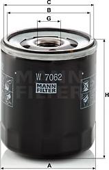 Mann-Filter W 7062 - Oil Filter autospares.lv