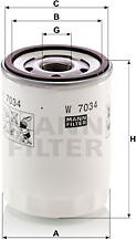 Mann-Filter W 7034 - Oil Filter autospares.lv