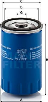 Mann-Filter W 719/11 - Oil Filter autospares.lv