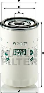 Mann-Filter W 719/27 - Oil Filter autospares.lv