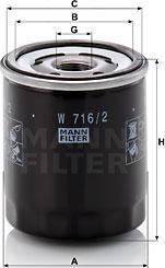 Mann-Filter W 716/2 - Oil Filter autospares.lv