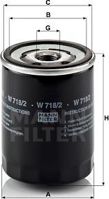 Mann-Filter W 718/2 - Oil Filter autospares.lv