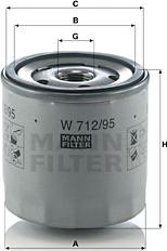 Mann-Filter W 712/95 - Oil Filter autospares.lv