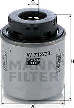 Mann-Filter W 712/93 - Oil Filter autospares.lv