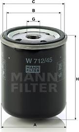Mann-Filter W 712/45 - Hydraulic Filter, automatic transmission autospares.lv