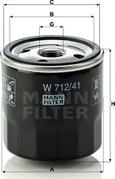 Mann-Filter W 712/41 - Oil Filter autospares.lv