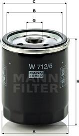 Mann-Filter W 712/6 - Oil Filter autospares.lv