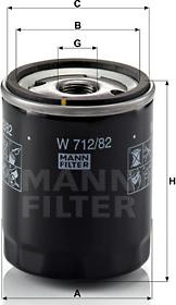 Mann-Filter W 712/82 - Oil Filter autospares.lv