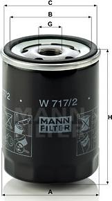 Mann-Filter W 717/2 - Oil Filter autospares.lv